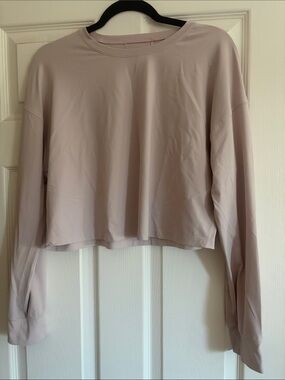 Women's Cropped Long-Sleeve Top - Light Mauve Lululemon